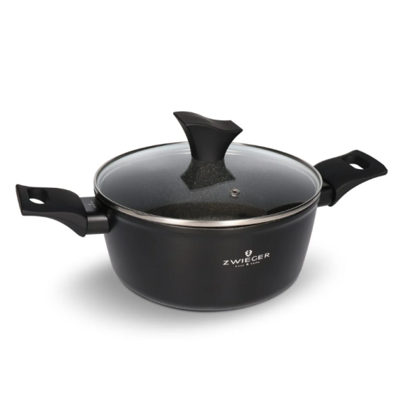 ZWIEGER GABRO ALU Garnek z pokrywką 22 cm / 3,2 L / aluminium / powłoka ceramiczna