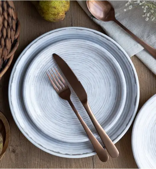 LUBIANA KERAJET | 709 KJ BRĄZOWY | Serwis obiadowy 12/36 elementów | 9174A