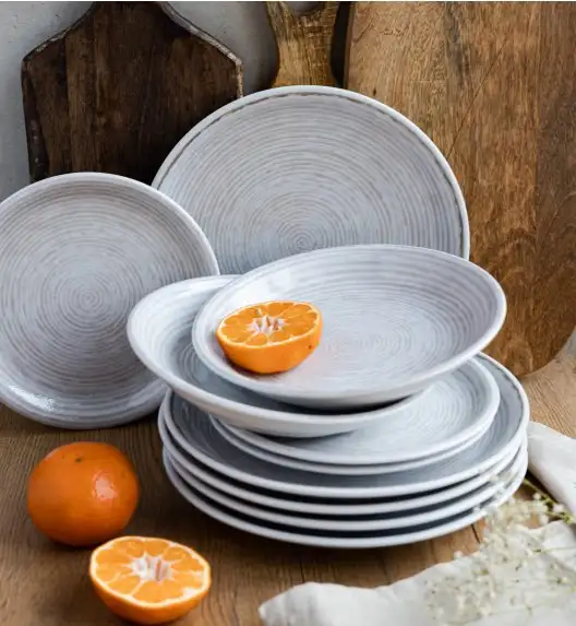 LUBIANA KERAJET | 709 KJ BRĄZOWY | Serwis obiadowy 12/36 elementów | 9174A