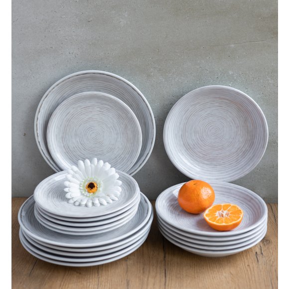 LUBIANA KERAJET | 709 KJ BRĄZOWY | Serwis obiadowy 12/36 elementów | 9174A