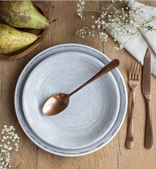 LUBIANA KERAJET | 709 KJ BRĄZOWY | Serwis obiadowy 18/54 elementy | 9174A