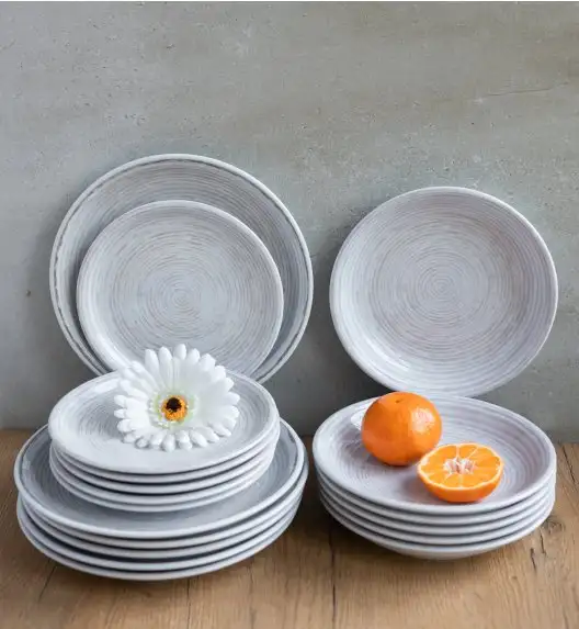 LUBIANA KERAJET | 709 KJ BRĄZOWY | Serwis obiadowy 18/54 elementy | 9174A