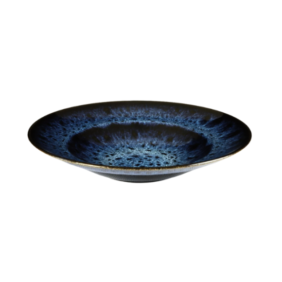 LUBIANA STONEWARE COSMOS / KASZUB / Talerz głęboki 27 cm / odcień niebieskiego