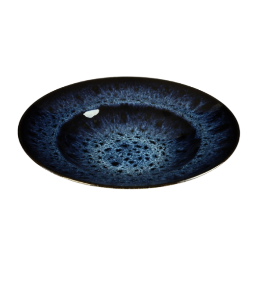 LUBIANA STONEWARE COSMOS / KASZUB / Talerz głęboki 27 cm / odcień niebieskiego