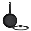 ZWIEGER FORTE Komplet patelnia aluminiowa 24 cm / powłoka granitowa PFLUON + pokrywka silikonowa