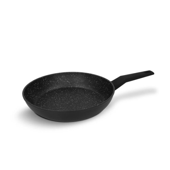 ZWIEGER FORTE Komplet patelnia aluminiowa 28 cm / powłoka granitowa PFLUON + pokrywka silikonowa