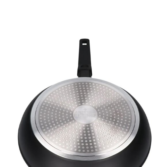 ZWIEGER FORTE Komplet patelnia aluminiowa 28 cm / powłoka granitowa PFLUON + pokrywka silikonowa