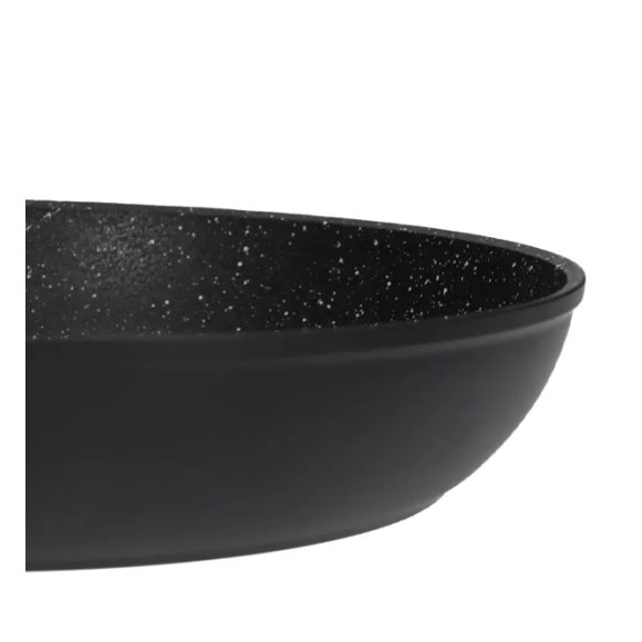 ZWIEGER FORTE Komplet patelnia aluminiowa 28 cm / powłoka granitowa PFLUON + pokrywka silikonowa