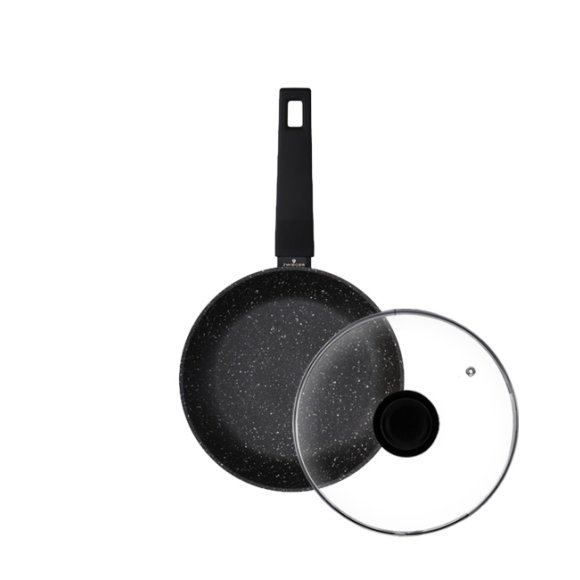 ZWIEGER FORTE Komplet patelnia aluminiowa 20 cm / powłoka granitowa PFLUON + pokrywka