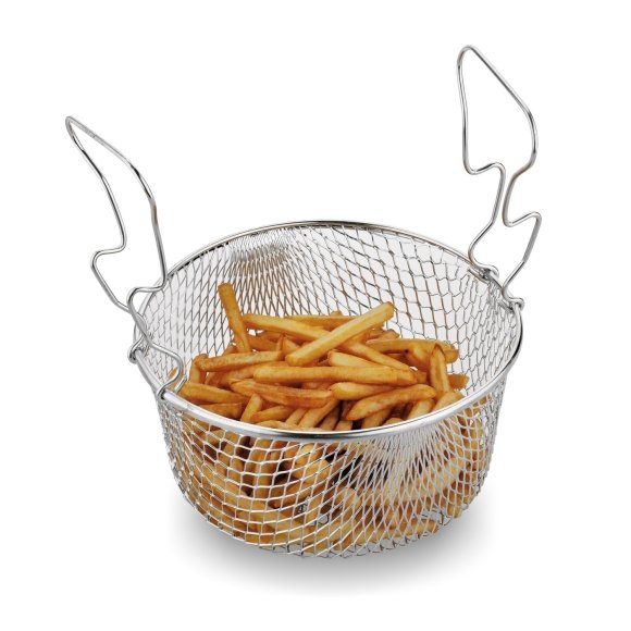 TADAR Garnek do frytek 3,2 l / z sitkiem i pokrywką / emalia