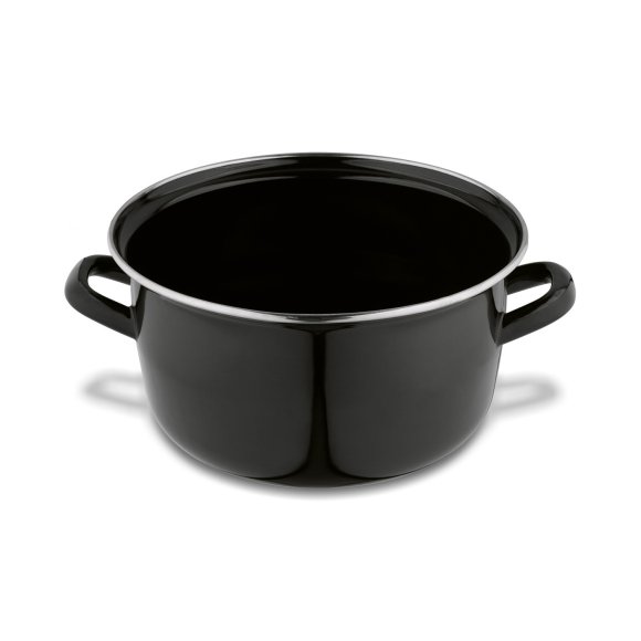 TADAR Garnek do frytek 3,2 l / z sitkiem i pokrywką / emalia