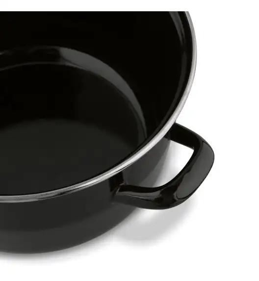 TADAR Garnek do frytek 3,2 l / z sitkiem i pokrywką / emalia