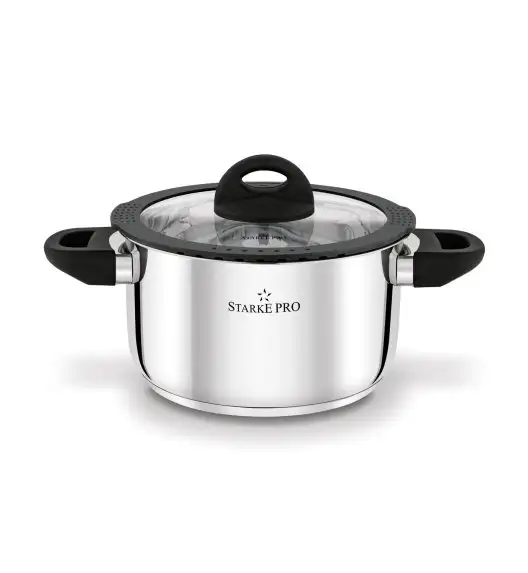 STARKE PRO SANTE Zestaw garnków nierdzewnych z pokrywkami 8 el / indukcja