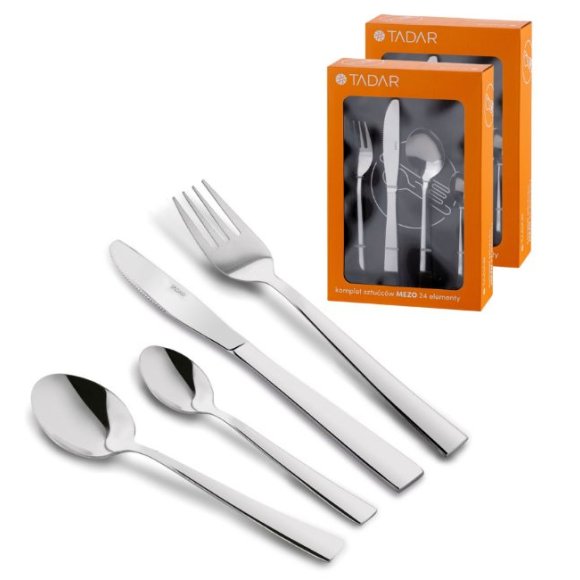 TADAR MEZO Sztućce Komplet 48 el pudełko / 12 osób / połysk