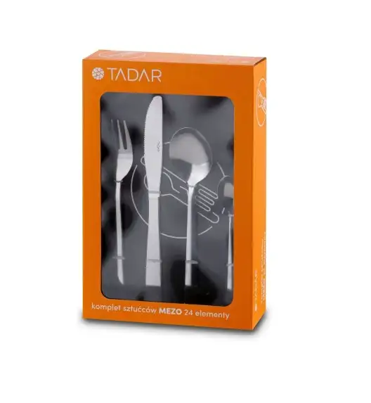 TADAR MEZO Sztućce Komplet 72 el pudełko / 18 osób / połysk
