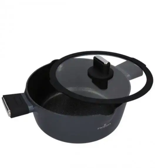 ZWIEGER VESNA Komplet 3 garnków z pokrywkami + Rondel 16 cm + Patelnie 20, 24, 28 cm + Brytfanna 33 cm / GREBLON C3 non-stick / indukcja