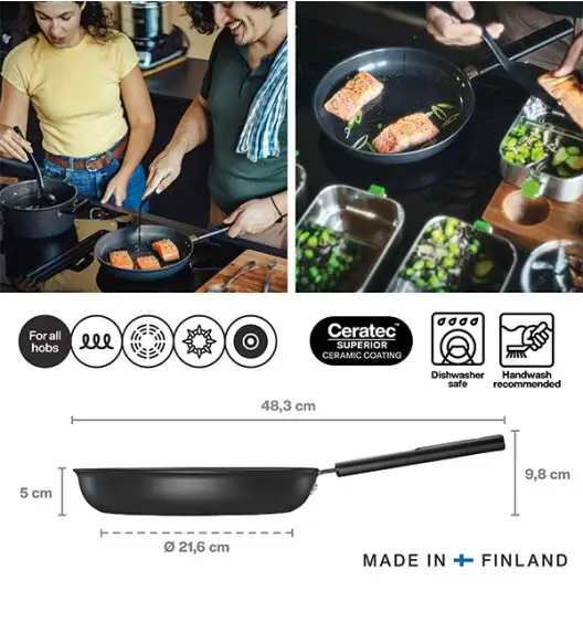 FISKARS HARD FACE 1075459 Patelnia 26 cm / powłoka Ceratec™ Superior