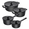 FISKARS HARD FACE Komplet garnki z pokrywkami 8 el / powłoka Ceratec™ Superior
