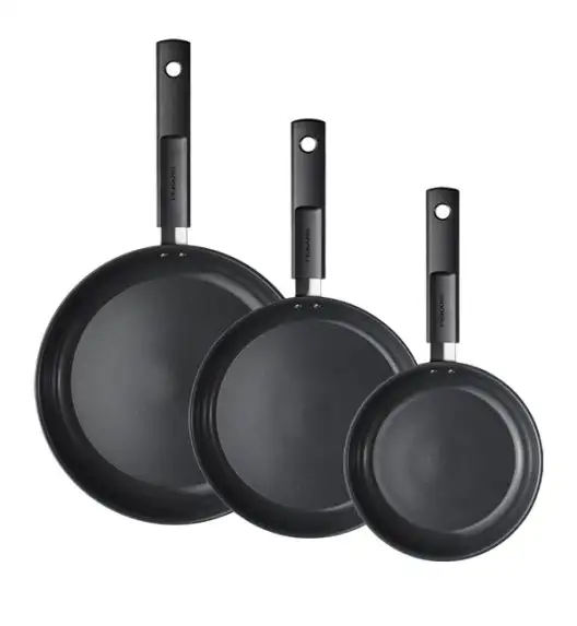 FISKARS HARD FACE Komplet patelnie 20, 24, 28 cm + Wok / powłoka Ceratec™ Superior