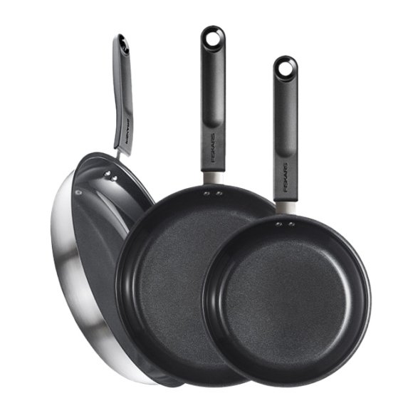 FISKARS FUNCTIONAL FORM Komplet patelni 20, 24, 28 cm / powłoka Ceratec™