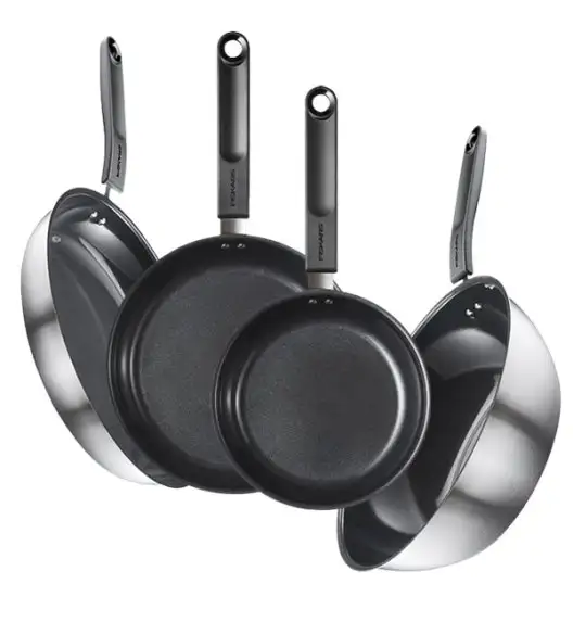 FISKARS FUNCTIONAL FORM Komplet patelni 20, 24, 28 cm + Wok / powłoka Ceratec™