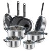 FISKARS FUNCTIONAL FORM Komplet garnki z pokrywkami 8 el + Patelnie 20, 24, 28 cm + pokrywki TADAR + Patelnia szefa / powłoka Ceratec™
