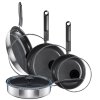 FISKARS FUNCTIONAL FORM Komplet patelni 20, 24, 28 cm + pokrywki TADAR + Patelnia szefa / powłoka Ceratec™