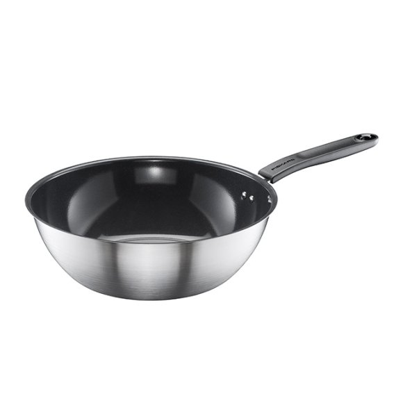 FISKARS FUNCTIONAL FORM Komplet patelni 20, 24, 28 cm + pokrywki silikonowe TADAR + Wok / powłoka Ceratec™