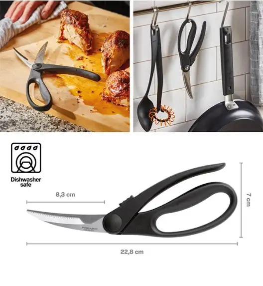 FISKARS ESSENTIAL Nożyce do drobiu 23 cm / japońska stal nierdzewna