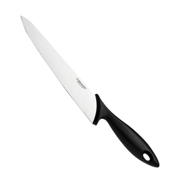 FISKARS ESSENTIAL Komplet 5 noży (kuchenne +do warzyw) w pudełku | stal nierdzewna HRC 53 + Ostrzałka ESSENTIAL