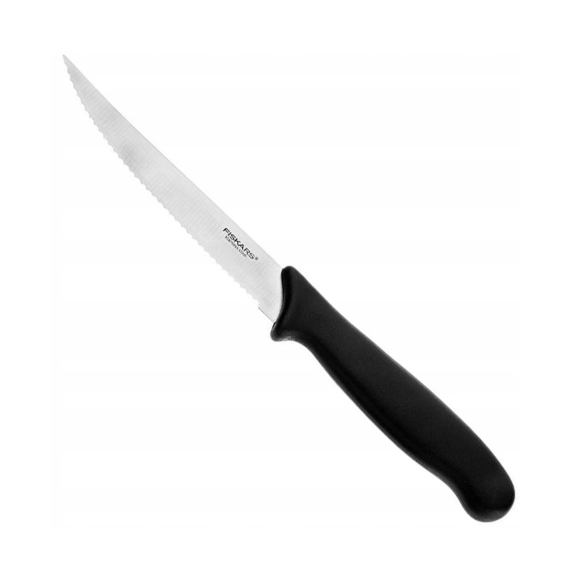 FISKARS ESSENTIAL Komplet 5 noży (kuchenne +do warzyw) w pudełku | stal nierdzewna HRC 53 + Ostrzałka ESSENTIAL