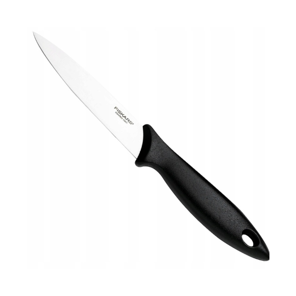 FISKARS ESSENTIAL Komplet 5 noży (kuchenne +do warzyw) w pudełku | stal nierdzewna HRC 53 + Ostrzałka ESSENTIAL