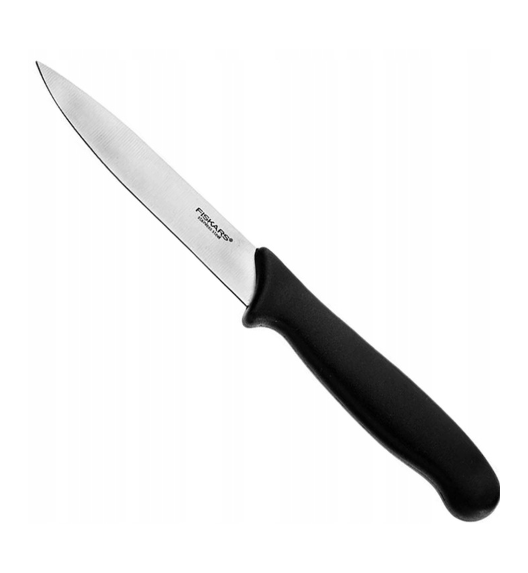 FISKARS ESSENTIAL Komplet 8 noży (kuchenne +do warzyw +do obierania) w pudełku | stal nierdzewna + Skrobaczka ESSENTIAL