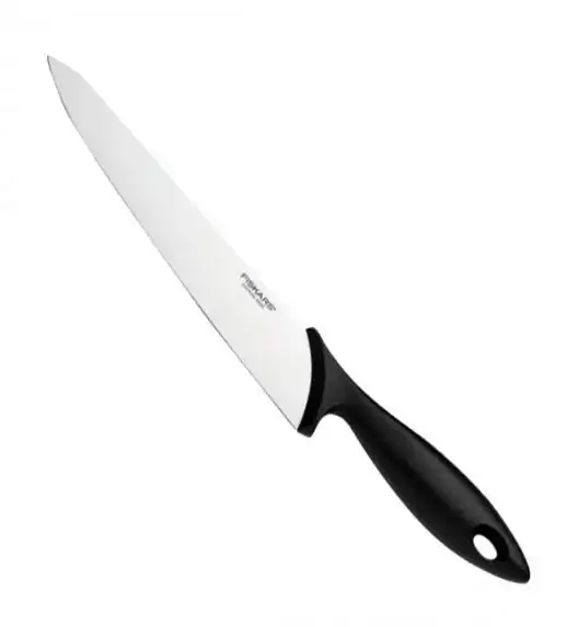 FISKARS ESSENTIAL Komplet 8 noży (kuchenne +Szefa +do warzyw) w pudełku / stal nierdzewna HRC 53 + Ostrzałka + Skrobaczka ESSENTIAL