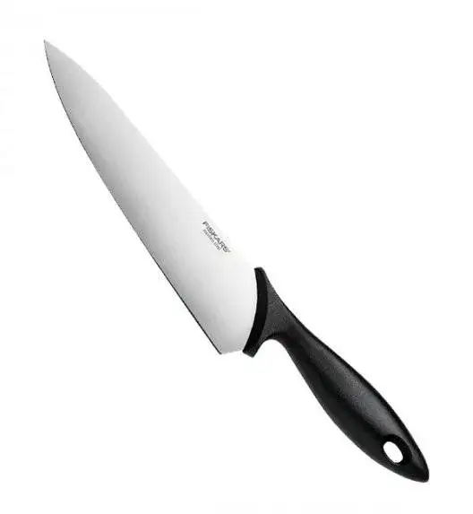 FISKARS ESSENTIAL Komplet 8 noży (kuchenne +Szefa +do warzyw) w pudełku / stal nierdzewna HRC 53 + Ostrzałka + Skrobaczka ESSENTIAL