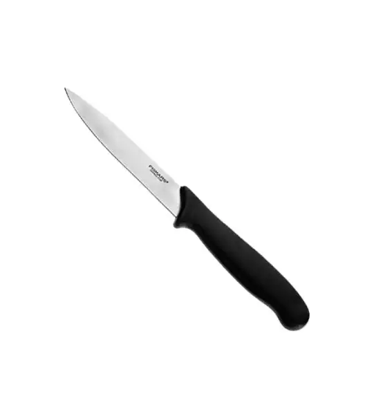 FISKARS ESSENTIAL Komplet 8 noży (kuchenne +Szefa +do warzyw) w pudełku / stal nierdzewna HRC 53 + Ostrzałka + Skrobaczka ESSENTIAL