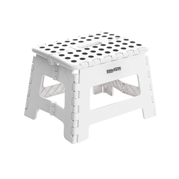 EASYFORM Stołek / Taboret składany antypoślizgowy 22 cm / biały / tworzywo sztuczne