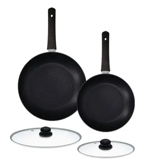 ZWIEGER LOVRO Komplet Patelnia 20, 28 cm + pokrywki | aluminium | powłoka PFLUON indukcja