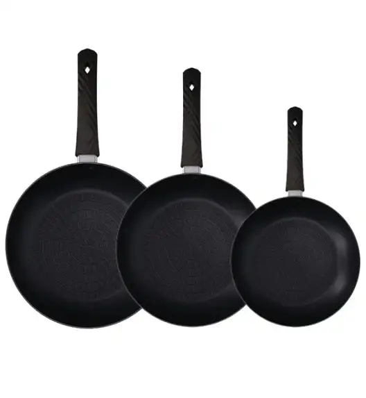 ZWIEGER LOVRO Komplet Patelnia 20, 24, 28 cm + pokrywki | aluminium | powłoka PFLUON indukcja