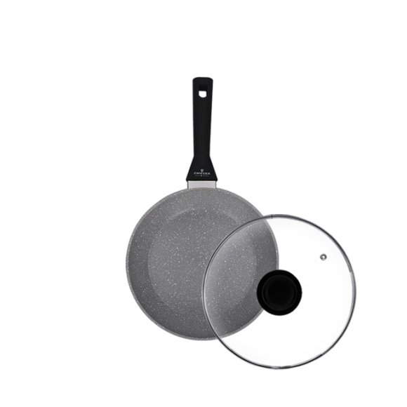 ZWIEGER PRACTI PLUS Patelnia 20 cm + pokrywka / powłoka MARBLE STONE