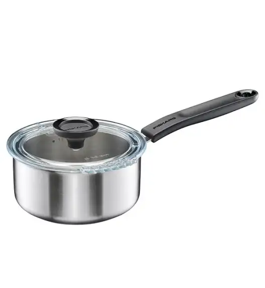 FISKARS FUNCTIONAL FORM Komplet garnki z pokrywkami 8 el + Patelnia KITCH'N 28 cm