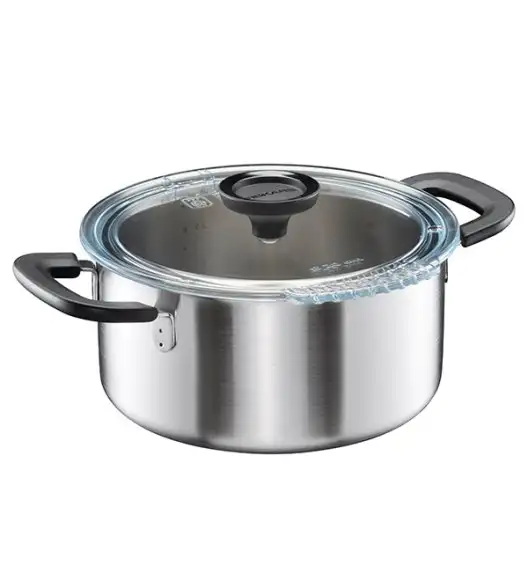 FISKARS FUNCTIONAL FORM Komplet garnki z pokrywkami 8 el + Patelnia KITCH'N 28 cm + pokrywka silikonowa