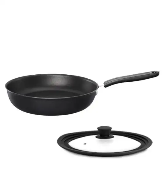 FISKARS FUNCTIONAL FORM Komplet garnki z pokrywkami 8 el + Patelnia KITCH'N 28 cm + pokrywka silikonowa