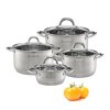 AMBITION SOLAR Komplet garnków z pokrywkami 8 el / stal nierdzewna / indukcja
