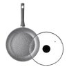 AMBITION SILVERSTONE Komplet patelnia 28 cm + pokrywka uniwersalna 28 cm / powłoka Qalum Basic Stone Edition