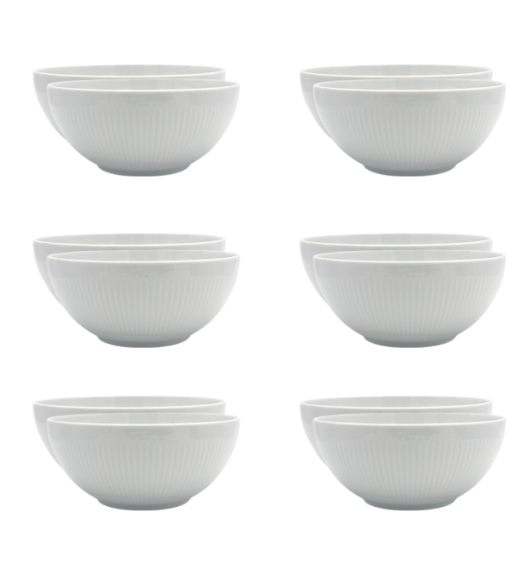 LUBIANA SOLO BIAŁA | Salaterka 25,5 cm x 12 szt. | biała porcelana | luz