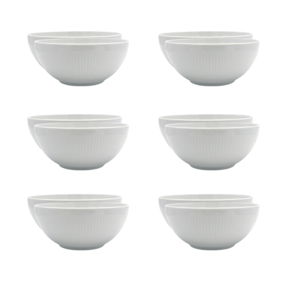 LUBIANA BIAŁA | Salaterka 25,5 cm x 12 szt. | biała porcelana | luz