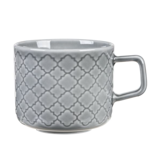 LUBIANA MARRAKESZ K1 SZARY | Filiżanka 250 ml bez spodka / porcelana