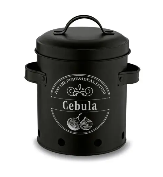 TADAR Zestaw trzech kuchennych pojemników do przechowywania / ziemniaki, cebula, czosnek