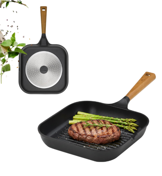 GERLACH NATUR Patelnia grillowa 28 cm / powłoka ceramiczna ILAG® Non-Stick 